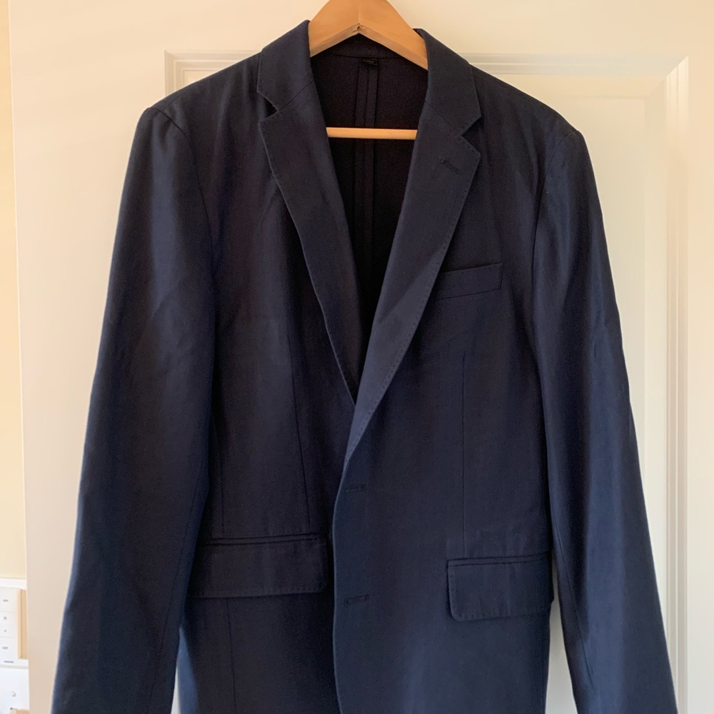 J Crew Ludlow Slim-fit Blazer in American Wool Size 38S Navy